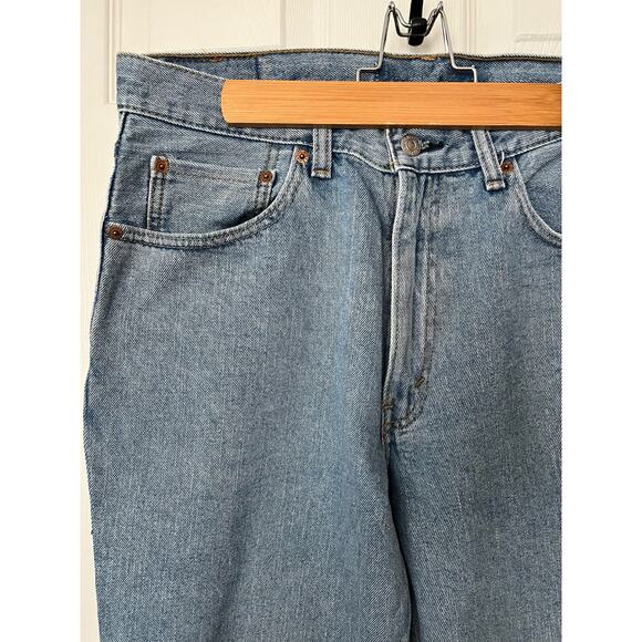Mens Levis Denim Jeans pants 550  34x27 relaxed fit 100% cotton raw hem - Picture 3 of 6